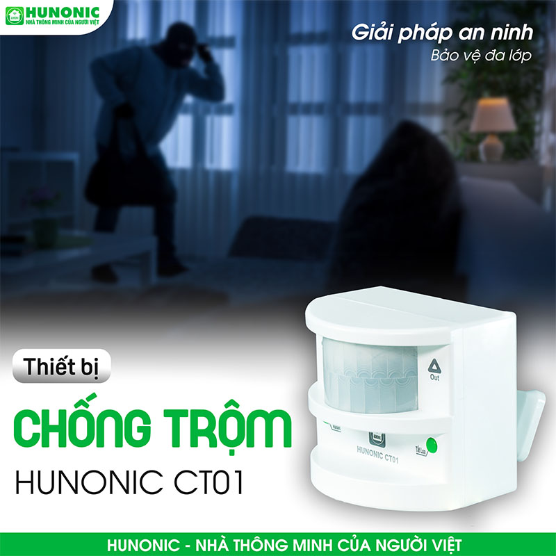 Thiết Bị Chống Trộm Và Báo Khách Đa Năng Hunonic CT01